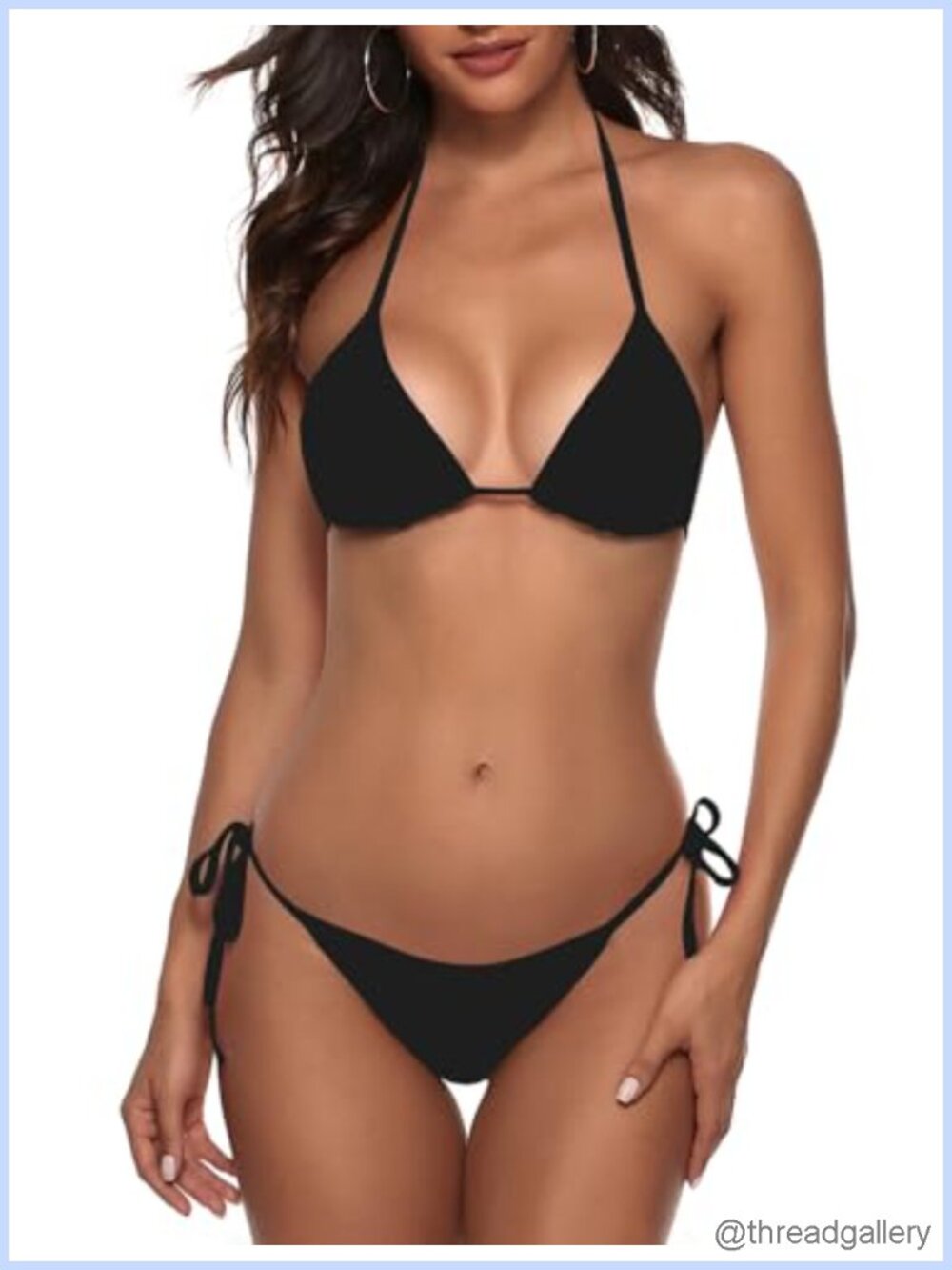2 Piece Bikini Set with Halter Top and Cheeky Bottoms